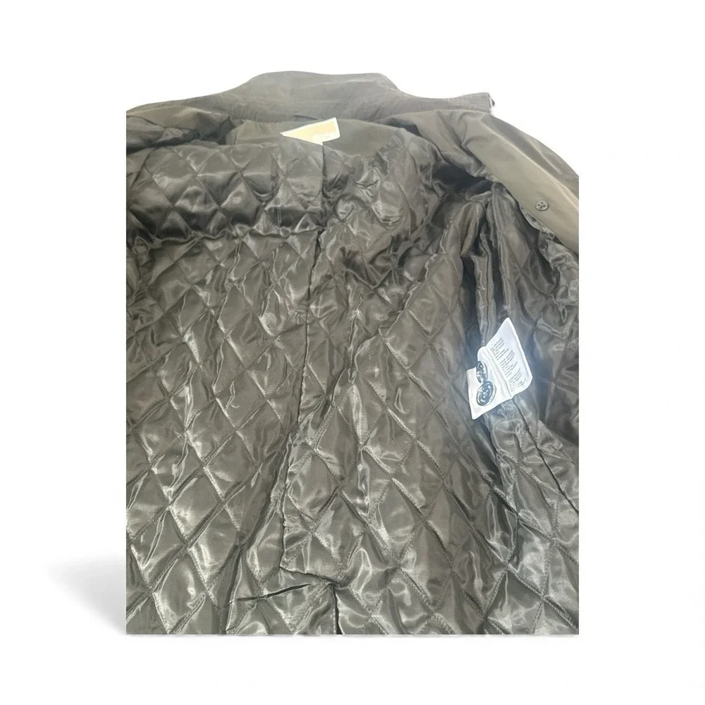 NWOT Michael Michael Kors Hooded Double  Breasted Small Olive Green Trench Coat
